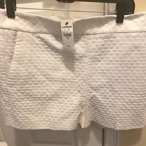 White  pocket shorts, size 12 brand new from Express